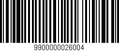 Código de barras (EAN, GTIN, SKU, ISBN): '9900000026004'