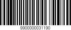 Código de barras (EAN, GTIN, SKU, ISBN): '9900000031190'