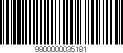 Código de barras (EAN, GTIN, SKU, ISBN): '9900000035181'