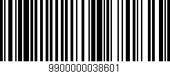 Código de barras (EAN, GTIN, SKU, ISBN): '9900000038601'