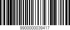 Código de barras (EAN, GTIN, SKU, ISBN): '9900000039417'