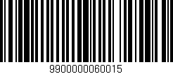 Código de barras (EAN, GTIN, SKU, ISBN): '9900000060015'