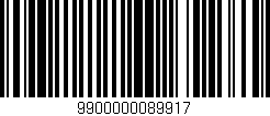 Código de barras (EAN, GTIN, SKU, ISBN): '9900000089917'