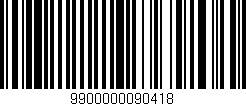 Código de barras (EAN, GTIN, SKU, ISBN): '9900000090418'