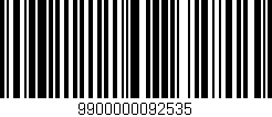 Código de barras (EAN, GTIN, SKU, ISBN): '9900000092535'