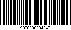 Código de barras (EAN, GTIN, SKU, ISBN): '9900000094843'