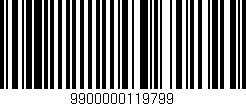 Código de barras (EAN, GTIN, SKU, ISBN): '9900000119799'