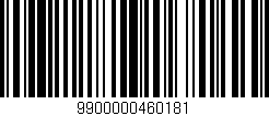 Código de barras (EAN, GTIN, SKU, ISBN): '9900000460181'