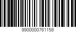 Código de barras (EAN, GTIN, SKU, ISBN): '9900000761158'