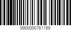 Código de barras (EAN, GTIN, SKU, ISBN): '9900000761189'