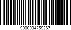 Código de barras (EAN, GTIN, SKU, ISBN): '9900004759267'