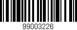 Código de barras (EAN, GTIN, SKU, ISBN): '99003226'
