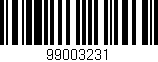 Código de barras (EAN, GTIN, SKU, ISBN): '99003231'