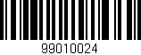 Código de barras (EAN, GTIN, SKU, ISBN): '99010024'