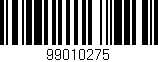 Código de barras (EAN, GTIN, SKU, ISBN): '99010275'