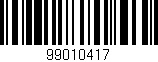 Código de barras (EAN, GTIN, SKU, ISBN): '99010417'