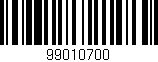 Código de barras (EAN, GTIN, SKU, ISBN): '99010700'