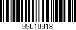 Código de barras (EAN, GTIN, SKU, ISBN): '99010918'