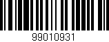 Código de barras (EAN, GTIN, SKU, ISBN): '99010931'