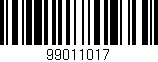 Código de barras (EAN, GTIN, SKU, ISBN): '99011017'