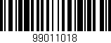 Código de barras (EAN, GTIN, SKU, ISBN): '99011018'