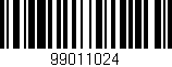 Código de barras (EAN, GTIN, SKU, ISBN): '99011024'