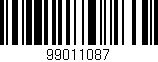 Código de barras (EAN, GTIN, SKU, ISBN): '99011087'