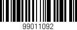 Código de barras (EAN, GTIN, SKU, ISBN): '99011092'