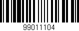 Código de barras (EAN, GTIN, SKU, ISBN): '99011104'
