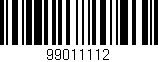 Código de barras (EAN, GTIN, SKU, ISBN): '99011112'