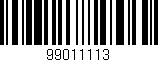 Código de barras (EAN, GTIN, SKU, ISBN): '99011113'