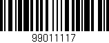Código de barras (EAN, GTIN, SKU, ISBN): '99011117'