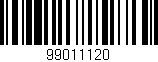 Código de barras (EAN, GTIN, SKU, ISBN): '99011120'