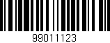 Código de barras (EAN, GTIN, SKU, ISBN): '99011123'