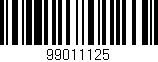 Código de barras (EAN, GTIN, SKU, ISBN): '99011125'