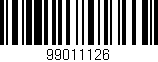 Código de barras (EAN, GTIN, SKU, ISBN): '99011126'