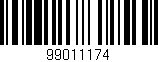 Código de barras (EAN, GTIN, SKU, ISBN): '99011174'