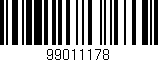 Código de barras (EAN, GTIN, SKU, ISBN): '99011178'