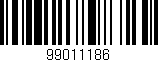 Código de barras (EAN, GTIN, SKU, ISBN): '99011186'