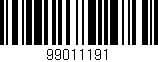 Código de barras (EAN, GTIN, SKU, ISBN): '99011191'