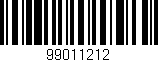 Código de barras (EAN, GTIN, SKU, ISBN): '99011212'