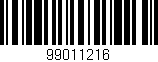 Código de barras (EAN, GTIN, SKU, ISBN): '99011216'