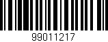 Código de barras (EAN, GTIN, SKU, ISBN): '99011217'