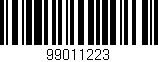 Código de barras (EAN, GTIN, SKU, ISBN): '99011223'