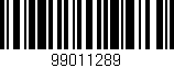 Código de barras (EAN, GTIN, SKU, ISBN): '99011289'