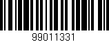 Código de barras (EAN, GTIN, SKU, ISBN): '99011331'