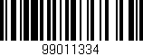 Código de barras (EAN, GTIN, SKU, ISBN): '99011334'