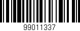 Código de barras (EAN, GTIN, SKU, ISBN): '99011337'