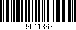 Código de barras (EAN, GTIN, SKU, ISBN): '99011363'