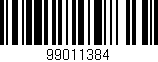 Código de barras (EAN, GTIN, SKU, ISBN): '99011384'